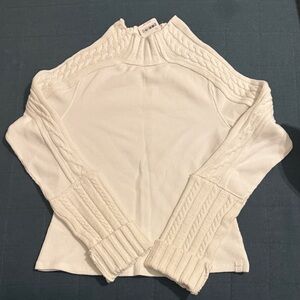 Free People - Wee the Free - Women's White Cable Knit Sweater